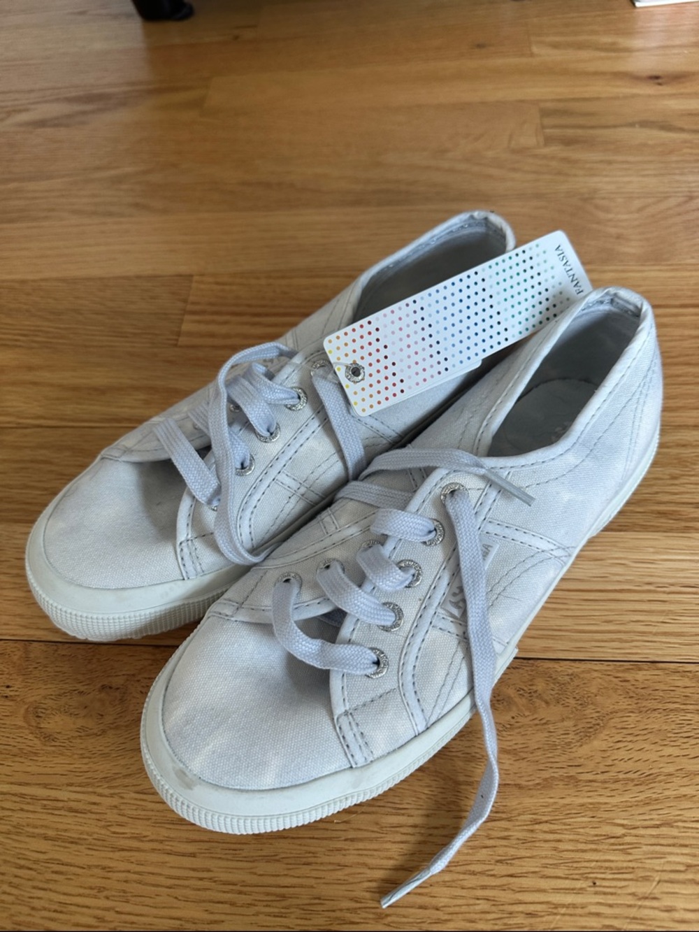 Superga Light blue and white tie dye Low-Top Canvas Sneakers